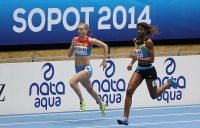 World Indoor Championships 2014, Sopot. 400 Metres. Heats. Women. Kseniya Ryzhova, RUS and Shaunae Miller, BAH