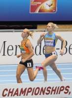 World Indoor Championships 2014, Sopot. 1 Day. Pentathlon - women. 800 Metres. Nadine Broersen, NED, Alina Fodorova, UKR