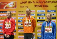 World Indoor Championships 2014, Sopot. 1 Day. Pentathlon Champion. Nadine Broersen, NED, Silver Brianne Theisen Eaton, CAN. Bronza Alina Fodorova, UKR