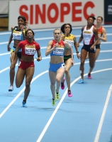 World Indoor Championships 2014, Sopot. 1 Day. 400 Metres - women. Semi-final. Francena McCorory, USA, Kseniya Ryzhova, RUS, Kaliese Spencer, JAM, Shaunae Miller, BAH