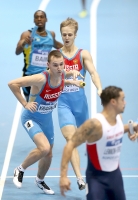 World Indoor Championships 2014, Sopot. 2 Day. 4x400 metres Relay - men. Heats. Aleksandr Khyutte and Vladimir Krasnov
