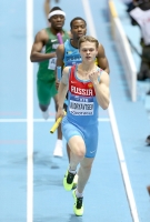 World Indoor Championships 2014, Sopot. 2 Day. 4x400 metres Relay - men. Heats. Denis Kudryavtsev