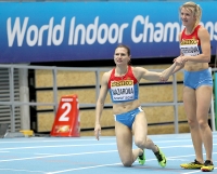 World Indoor Championships 2014, Sopot. 2 Day. 4x400 Metres Relay - women. Heats. Natalya Nazarova and Yuliya Terekhova