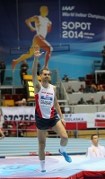 World Indoor Championships 2014, Sopot. 2 Day. High Jump - men. Qualification. Robert Grabarz, GBR