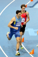 World Indoor Championships 2014, Sopot. 2 Day. 1000 Metres - Men. Heptathlon. Oleksiy Kasyanov, UKR, Thomas van der Plaetsen, BEL