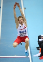 World Indoor Championships 2014, Sopot. 2 Day. Long Jump - men. Final. Adrian Strzalkowski, POL