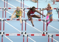World Indoor Championships 2014, Sopot. 2 Day. 60 Metres Hurdles - women. Final. Sally Pearson, AUS, Nia Ali, USA, Yuliya Kondakova, RUS
