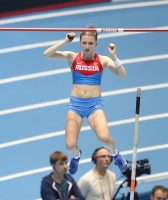 World Indoor Championships 2014, Sopot. Day 3. Pole Vault - Women. Final. Silver Medallist Anzhelika Sidorova, RUS