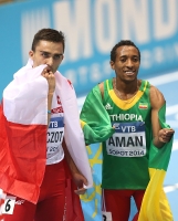 World Indoor Championships 2014, Sopot. Day 3. 800 Metres - Men. Final. Adam Kszczot, POL, Mohammed Aman, ETH