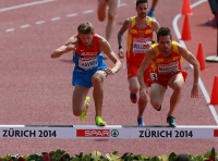 European Athletics Championships 2014 /Zurich, SUI. Day 1. 3000m Steeplechase Men Qualifying Rounds. Nikolay Chavkin