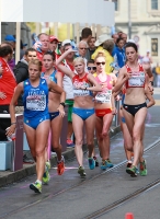 European Athletics Championships 2014 /Zurich, SUI. Day 3. 20km Race Walk Women Final. Elmira ALEMBEKOVA