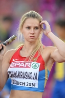 European Athletics Championships 2014 /Zurich, SUI. Day 3. Pole Vault Women Final.  Angelina ZHUK-KRASNOVA, RUS