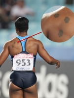 TATTOO SPORT. Carmelita Jeter, United States. Tattoo in the form of cats pads on the left shoulder