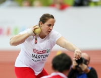 Prague 2015 European Athletics Indoor Championships. Shot Put Women Qualifying Rounds. Anita MÁRTON, HUN