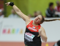Prague 2015 European Athletics Indoor Championships. Thursday, 5 March. Shot Put Women Qualifying Rounds. Lena URBANIAK, GER
