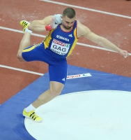 Prague 2015 European Athletics Indoor Championships. Shot Put Men Qualifying Rounds. Andrei GAG, Romania