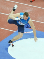 Prague 2015 European Athletics Indoor Championships. Shot Put Men Qualifying Rounds. Arttu KANGAS, FIN