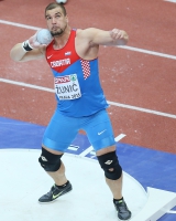 Prague 2015 European Athletics Indoor Championships. Shot Put Men Qualifying Rounds. Stipe ŽUNIC, Croatia
