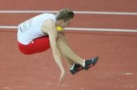 Prague 2015 European Athletics Indoor Championships. Long Jump Men Qualifying Rounds. Adrian STRZALKOWSKI, POL