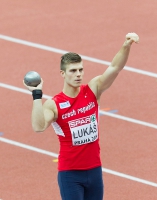 Prague 2015 European Athletics Indoor Championships. Heptathlon Men Shot Put. Marek LUKÁŠ, CZE