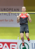 Prague 2015 European Athletics Indoor Championships. Pole Vault Men Final. Tobias SCHERBARTH, GER