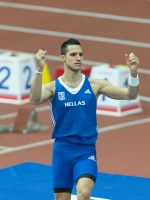 Prague 2015 European Athletics Indoor Championships. Pole Vault Men Final. Konstadínos FILIPPÍDIS, GRE