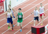 Prague 2015 European Athletics Indoor Championships. 800m Men Semifinals. LEARMONTH Guy, ENGLISH Mark, LEROY Brice, REPCÍK Jozef