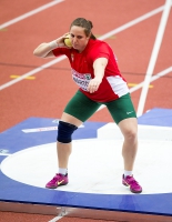 Prague 2015 European Athletics Indoor Championships. Shot Put Champion Anita MÁRTON, HUN