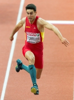 Prague 2015 European Athletics Indoor Championships. Triple Jump Men Final. Silver Pablo TORRIJOS, ESP