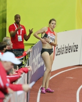 Prague 2015 European Athletics Indoor Championships. Pentathlon Women Long Jump. Carolin SCHÄFER, GER