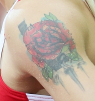 TATTOO SPORT. Tattoo at Yana Maximova (BLR) in the form of a rose