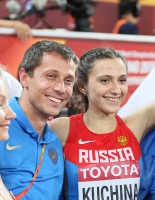 Yuriy Borzakovskiy. World Championships 2015, Beijing. With Mariya Kuchina