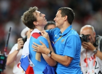 Yuriy Borzakovskiy. World Championships 2015, Beijing. With Sergey Shubenkov