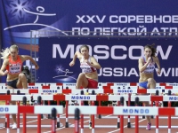 Russian Winter 2016. 60 Meters Hurdles. Anastasiya Nikolayeva, Yekaterina Voronkova, Nina Morozova