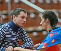 Yekaterina Koneva. Russian Indoor Champion 2016. With Yuriy Borzakovskiy