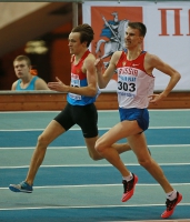 Russiun Indoor Championships 2016. 800m. Daniil Peremetov ( 303), Ruslan Nigamyatyanov ( 350)