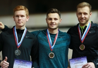Russiun Indoor Championships 2016. 60 Metres Hurdles. Konstantin Shabanov, Sergey Solodov, Aleksandr Yevgenyev