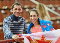Yuriy Borzakovskiy. Russian Indoor Championships 2016. With Yekaterina Koneva
