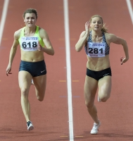 Russian Indoor Championships 2017. 60 Metres. Kristina Khorosheva, Yuliya Katsura