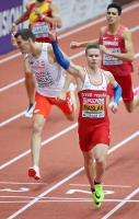 34th European Athletics Indoor Championships 2017. 400m Winner is Pavel Maslak, CZE. Silver is Rafał Omelko, POL