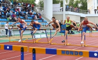 Znamensky Memorial 2017. Day 2. 100 Metres Hurdles. Aleksandr Yevgenyev ( 330), Aleksey Kudryavtsev ( 307), Konstantin Shabanov ( 329), Maksim Lobkov ( 335), Vladislac Zyukov ( 334)