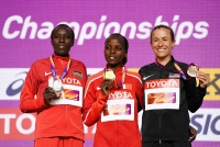 IAAF WORLD CHAMPIONSHIPS LONDON 2017, LONDON. Rose CHELIMO, BRN is Marathon World Champion 2017, London. Edna Ngeringwony KIPLAGAT, KEN Siler. Amy CRAGG, USA Bronze
