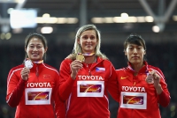 IAAF WORLD CHAMPIONSHIPS LONDON 2017. World Champion Barbora SPOTAKOVA, CZE. Silver is Lingwei LI, CHN. Bronze is	Huihui LYU, CHN