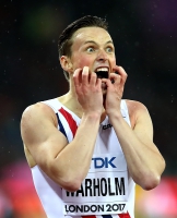 IAAF WORLD CHAMPIONSHIPS LONDON 2017. 400 m Hurdles World Champion is Karsten WARHOLM, NOR