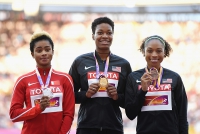 IAAF WORLD CHAMPIONSHIPS LONDON 2017. 400 m World Champion is Phyllis FRANCIS, USA. Silver —	Salwa Eid NASER, BRN. Bronze — Allyson FELIX, USA