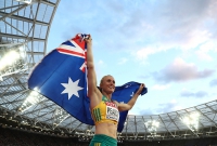 IAAF WORLD CHAMPIONSHIPS LONDON 2017. 100m Hurdles World Champion is Sally Pearson, AUS