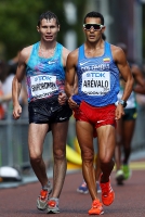 IAAF WORLD CHAMPIONSHIPS LONDON 2017. 20 KILOMETRES RACE WALK MEN. World Champion is Eider AREVALO, COL. Siver is Sergey SHIROBOKOV