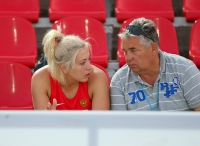 Yelena Panova. With coach Vladimir Kotov