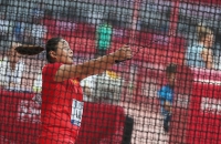 IAAF WORLD ATHLETICS CHAMPIONSHIPS, DOHA 2019. Day 1. Hammer Throw. Qualification. Na LUO, CHN