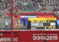 IAAF WORLD ATHLETICS CHAMPIONSHIPS, DOHA 2019. Day 1. High Jump. Qualification. Mirela DEMIREVA, BUL